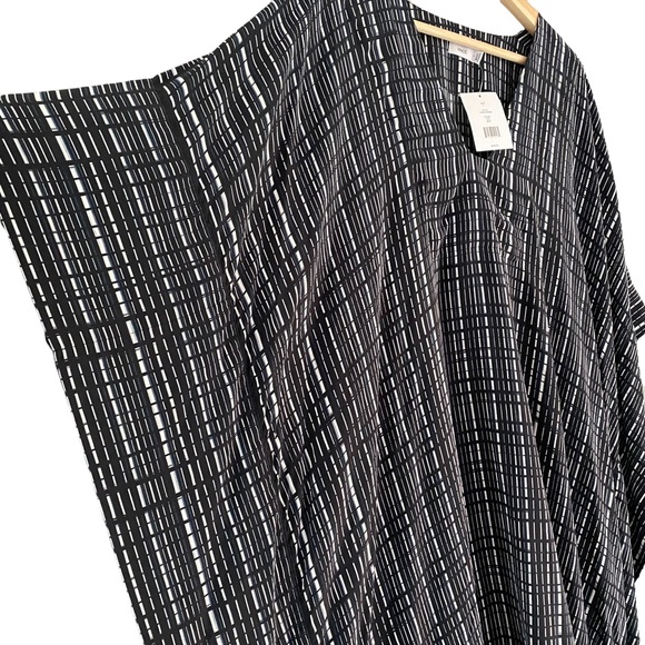 NWT VINCE Interlace Print Silk V-Neck Caftan Dress, Womens Large - Picture 7 of 13